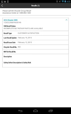 CHRYSLER android App screenshot 2